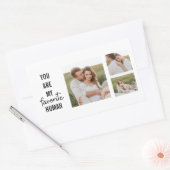 Moderne Collage Couple Photo & Romantic Love Quote Rechthoekige Sticker (Envelop)