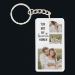Moderne Collage Couple Photo & Romantic Love Quote Sleutelhanger<br><div class="desc">Moderne Collage Couple Photo & Romantic Love Quote</div>