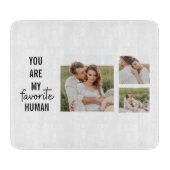 Moderne Collage Couple Photo & Romantic Love Quote Snijplank (Voorkant)