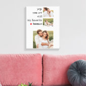 Moderne Collage Couple Photo Romantic Quote Canvas Afdruk (Insitu (Woonkamer))