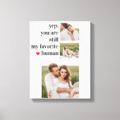 Moderne Collage Couple Photo Romantic Quote Canvas Afdruk (Voorkant)