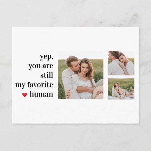 Moderne Collage Couple Photo Romantic Quote Feestdagenkaart (Voorkant)