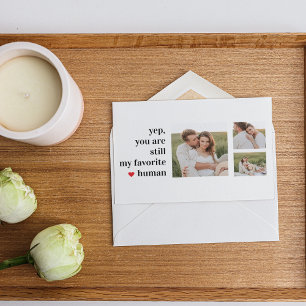 Moderne Collage Couple Photo Romantic Quote Feestdagenkaart