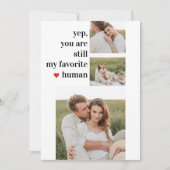 Moderne Collage Couple Photo Romantic Quote Feestdagenkaart (Voorkant)
