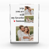 Moderne Collage Couple Photo Romantic Quote Fotoblokken (Voorkant)