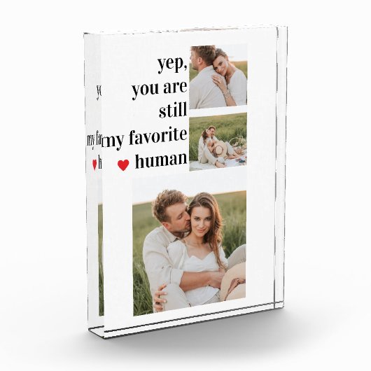 Moderne Collage Couple Photo Romantic Quote Fotoblokken (Links)