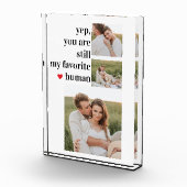 Moderne Collage Couple Photo Romantic Quote Fotoblokken (Rechts)