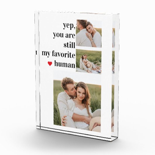 Moderne Collage Couple Photo Romantic Quote Fotoblokken (Rechts)