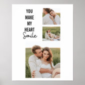 Moderne Collage Couple Photo & Romantic QuoteColla Poster (Voorkant)