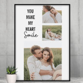 Moderne Collage Couple Photo & Romantic QuoteColla Poster