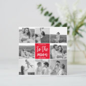 Moderne Collage Couple Photo & To the Moon Quote (Staand voorkant)