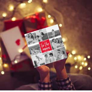 Moderne Collage Couple Photo & To the Moon Quote