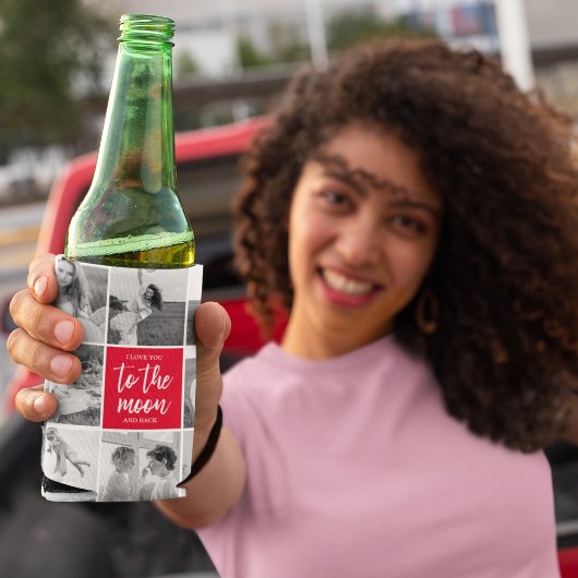 Moderne Collage Couple Photo & To the Moon Quote Blikjeskoeler