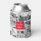 Moderne Collage Couple Photo & To the Moon Quote Blikjeskoeler (Blikje Voorkant)