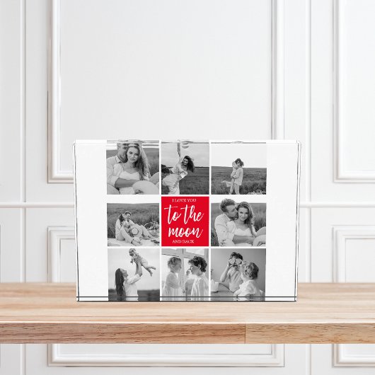 Moderne Collage Couple Photo & To the Moon Quote Fotoblokken