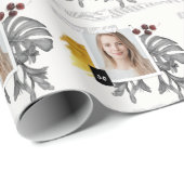 Moderne Collage Custom Foto 30 Verjaardag Cadeaupapier (Rol Hoek)