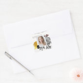 Moderne Collage Custom Foto 30 Verjaardag Vierkante Sticker (Envelop)
