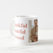 Moderne collage Drie Foto | Happy Thanksgiving Koffiemok (Voorkant links)