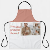 Moderne collage Drie Foto | Happy Thanksgiving Schort (Voorkant)