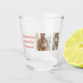 Moderne collage Drie Foto | Happy Thanksgiving Shot Glas (Voorkant)