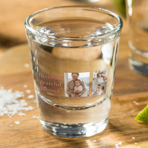 Moderne collage Drie Foto Happy Thanksgiving Shot Glas