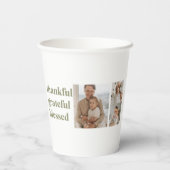 Moderne Collage Drie foto Thanksgiving Papieren Bekers (Achterkant)