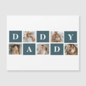 Moderne Collage Fathers Foto's en groene papaaien (Voorkant)