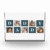 Moderne Collage Fathers Foto's en groene papaaien (Voorkant)