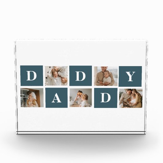 Moderne Collage Fathers Foto's en groene papaaien (Voorkant)