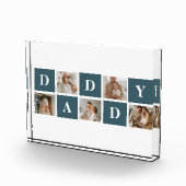 Moderne Collage Fathers Foto's en groene papaaien (Rechts)