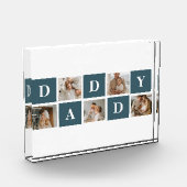 Moderne Collage Fathers Foto's en groene papaaien (Links)