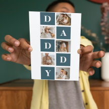 Moderne Collage Fathers Foto's en groene papaaien