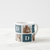 Moderne Collage Fathers Foto's en groene papaaien Espresso Kop (Voorkant rechts)