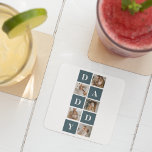 Moderne Collage Fathers Foto's en groene papaaien Kartonnen Onderzetters<br><div class="desc">Een moderne collage vaderfoto is een gepersonaliseerd geschenk dat meerdere foto's van een vader of vaderfiguur combineert op een creatieve en stijlvolle manier. Het gaat om het selecteren van verschillende betekenisvolle afbeeldingen en het rangschikken ervan in een collage-indeling, vaak met overlappende of rasterachtige design. Op de foto's kunnen verschillende momenten...</div>