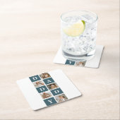 Moderne Collage Fathers Foto's en groene papaaien Kartonnen Onderzetters (Insitu)