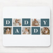 Moderne Collage Fathers Foto's en groene papaaien Muismat (Voorkant)