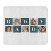 Moderne Collage Fathers Foto's en groene papaaien Snijplank (Voorkant)