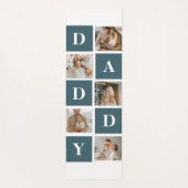 Moderne Collage Fathers Foto's en groene papaaien Yogamat (Achterkant)