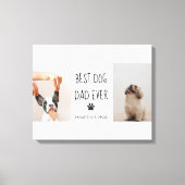 Moderne collage Foto Best Dad Dog Ever Canvas Afdruk (Voorkant)