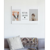 Moderne collage Foto Best Dad Dog Ever Canvas Afdruk