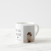 Moderne collage Foto Best Dad Dog Ever Espresso Kop (Voorkant rechts)