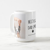 Moderne collage Foto Best Dad Dog Ever Koffiemok (Voorkant links)