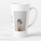 Moderne collage Foto Best Dad Dog Ever Latte Mok (Rechts)