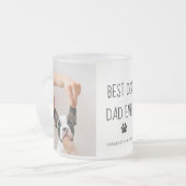 Moderne collage Foto Best Dad Dog Ever Matglas Koffiemok (Voorkant links)