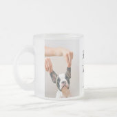 Moderne collage Foto Best Dad Dog Ever Matglas Koffiemok (Links)