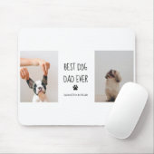 Moderne collage Foto Best Dad Dog Ever Muismat (Met muis)