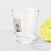 Moderne collage Foto Best Dad Dog Ever Shot Glas (Rechts)