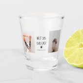 Moderne collage Foto Best Dad Dog Ever Shot Glas (Voorkant)