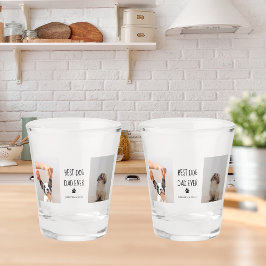 Moderne collage Foto Best Dad Dog Ever Shot Glas