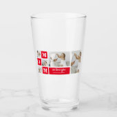 Moderne collage Foto Best mam Ever Red Gifts Glas (Voorkant)